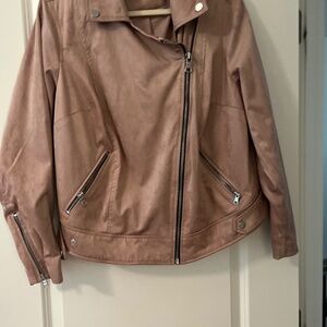 Loft Faux Suede Biker Jacket
